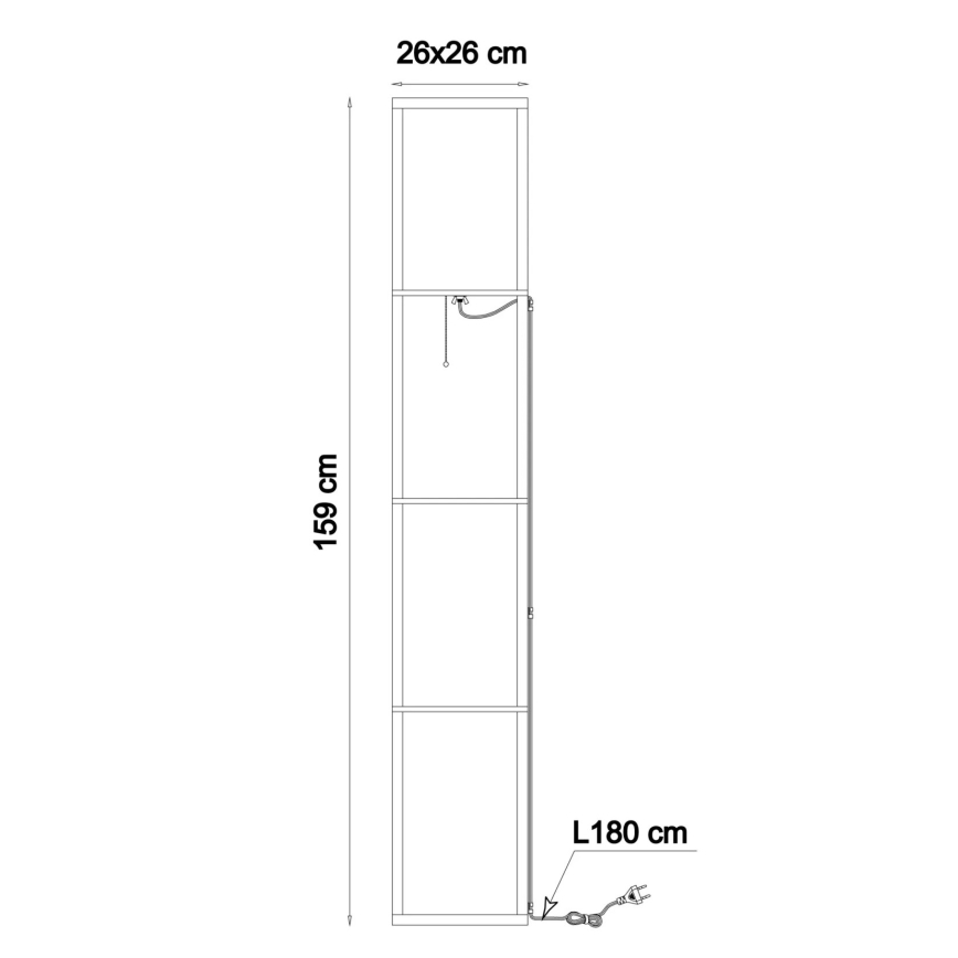 Globo - Επιδαπέδιο φωτιστικό 1xE27/60W/230V μαύρο