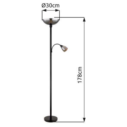 Globo - Επιδαπέδιο φωτιστικό 1xE27/60W/230V + 1xE14/40W