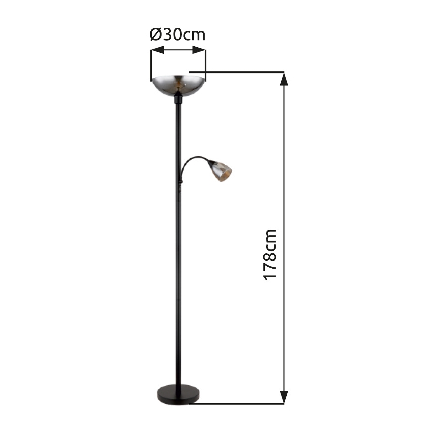 Globo - Επιδαπέδιο φωτιστικό 1xE27/60W/230V + 1xE14/40W