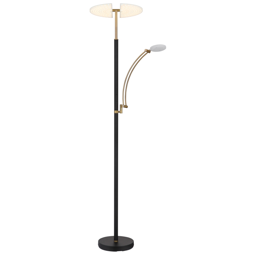 Globo - Ρυθμιζόμενο επιδαπέδιο φωτιστικό LED/40W/230V + LED/5,5W 2700/4000/6000K μαύρο