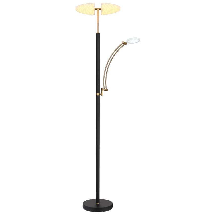 Globo - Ρυθμιζόμενο επιδαπέδιο φωτιστικό LED/40W/230V + LED/5,5W 2700/4000/6000K μαύρο