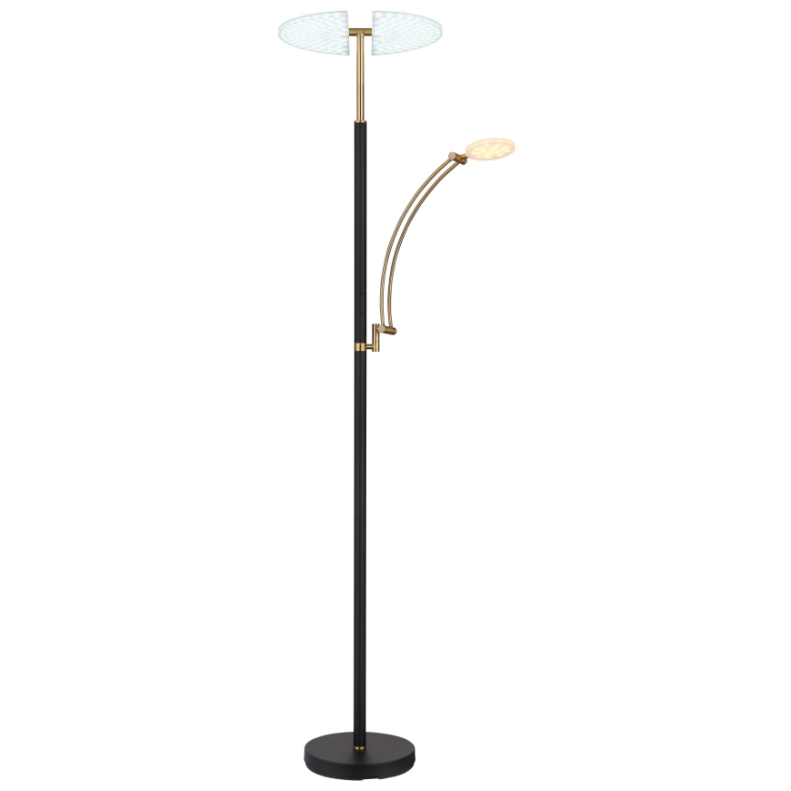 Globo - Ρυθμιζόμενο επιδαπέδιο φωτιστικό LED/40W/230V + LED/5,5W 2700/4000/6000K μαύρο