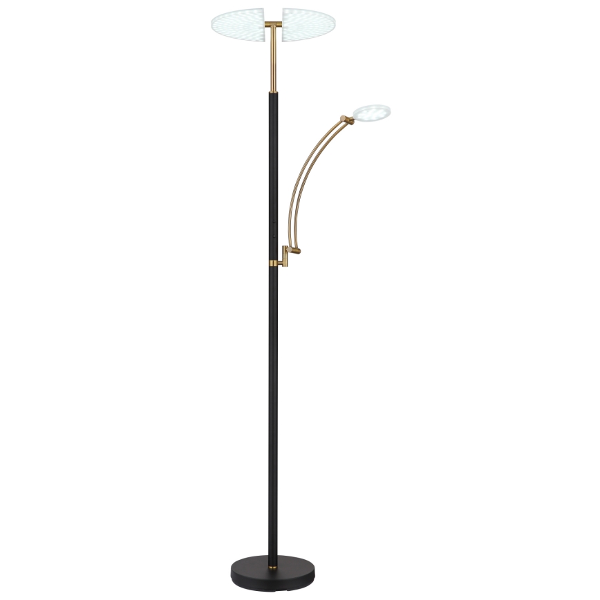 Globo - Ρυθμιζόμενο επιδαπέδιο φωτιστικό LED/40W/230V + LED/5,5W 2700/4000/6000K μαύρο