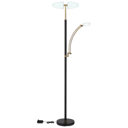 Globo - Ρυθμιζόμενο επιδαπέδιο φωτιστικό LED/40W/230V + LED/5,5W 2700/4000/6000K μαύρο