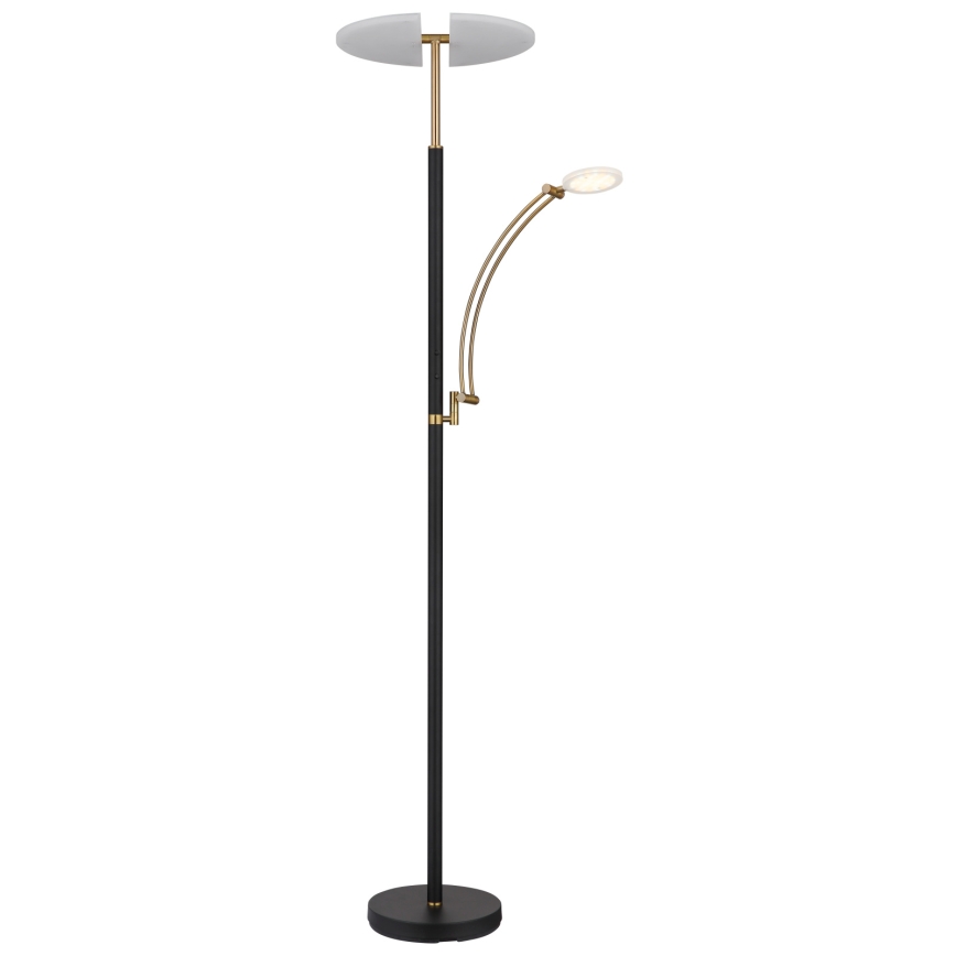 Globo - Ρυθμιζόμενο επιδαπέδιο φωτιστικό LED/40W/230V + LED/5,5W 2700/4000/6000K μαύρο