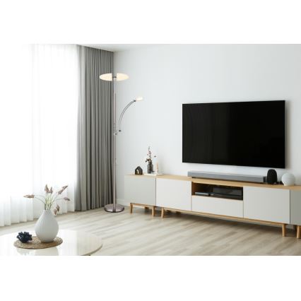 Globo - Ρυθμιζόμενο επιδαπέδιο φωτιστικό LED/40W/230V + LED/5,5W 2700/4000/6000K ματ χρώμιο