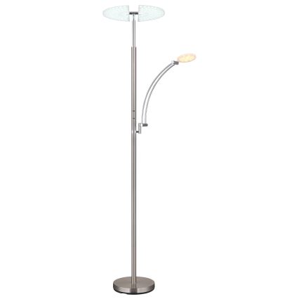 Globo - Ρυθμιζόμενο επιδαπέδιο φωτιστικό LED/40W/230V + LED/5,5W 2700/4000/6000K ματ χρώμιο