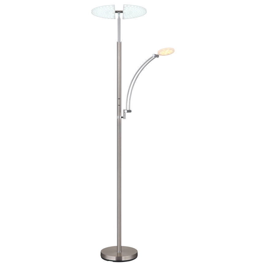 Globo - Ρυθμιζόμενο επιδαπέδιο φωτιστικό LED/40W/230V + LED/5,5W 2700/4000/6000K ματ χρώμιο