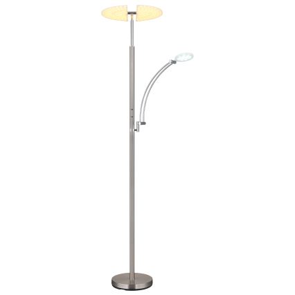 Globo - Ρυθμιζόμενο επιδαπέδιο φωτιστικό LED/40W/230V + LED/5,5W 2700/4000/6000K ματ χρώμιο