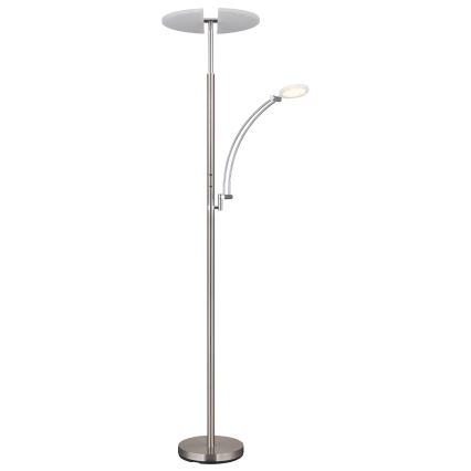 Globo - Ρυθμιζόμενο επιδαπέδιο φωτιστικό LED/40W/230V + LED/5,5W 2700/4000/6000K ματ χρώμιο