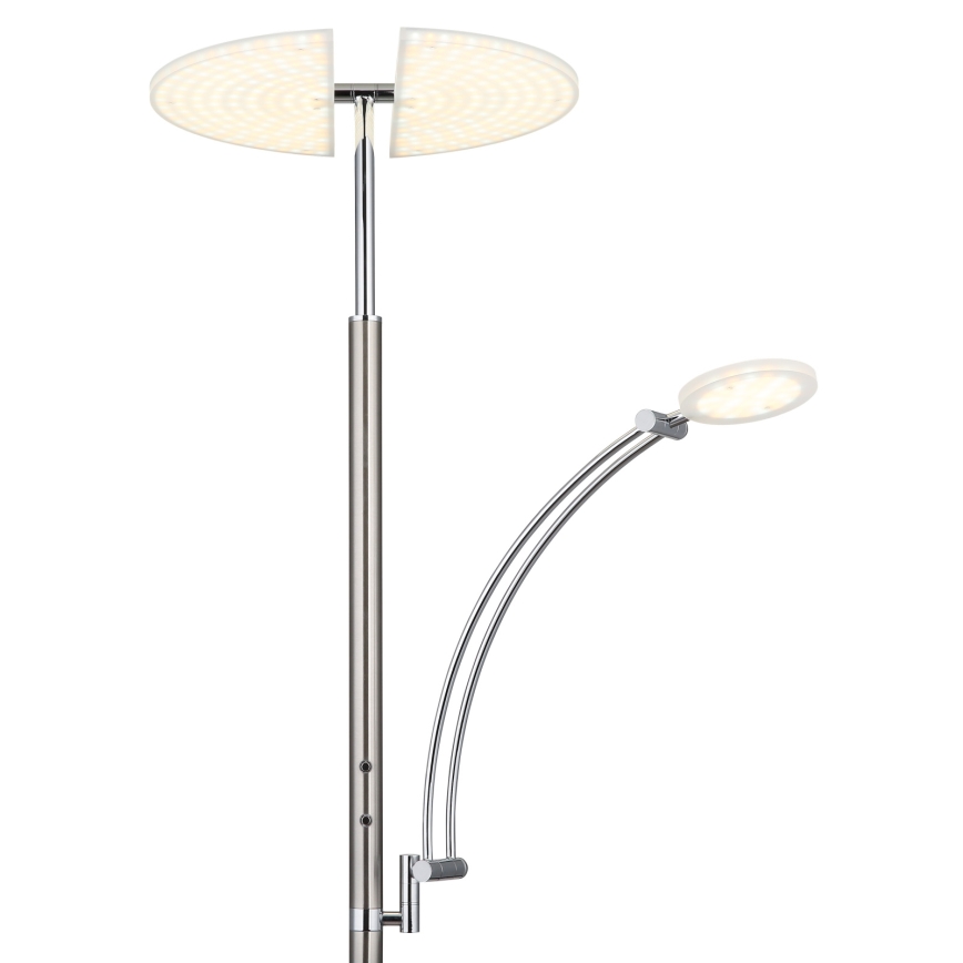 Globo - Ρυθμιζόμενο επιδαπέδιο φωτιστικό LED/40W/230V + LED/5,5W 2700/4000/6000K ματ χρώμιο