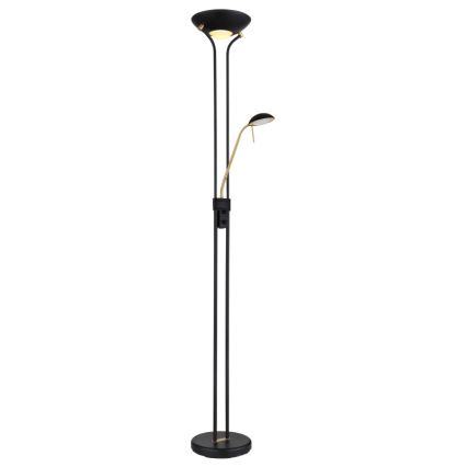 Globo - Φωτιστικό δαπέδου LED Dimmable LED/20W/230V + LED/5,5W 3000K μαύρο/χρυσό