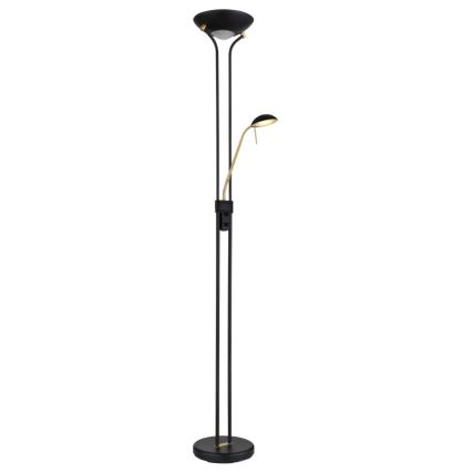 Globo - Φωτιστικό δαπέδου LED Dimmable LED/20W/230V + LED/5,5W 3000K μαύρο/χρυσό