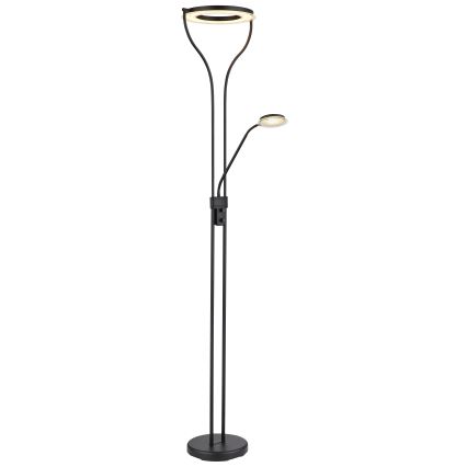 Globo - Ρυθμιζόμενο επιδαπέδιο φωτιστικό LED/20W/230V + LED/4W 3000K μαύρο