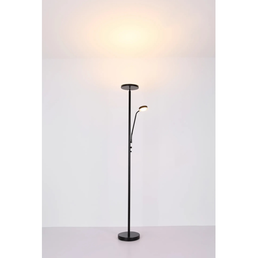Globo - Ρυθμιζόμενο επιδαπέδιο φωτιστικό LED/18,5W/230V + LED/4,5W 3000K μαύρο