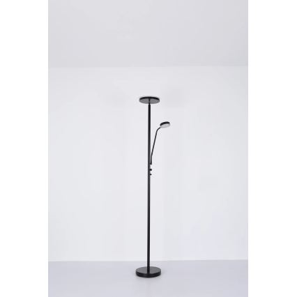 Globo - Ρυθμιζόμενο επιδαπέδιο φωτιστικό LED/18,5W/230V + LED/4,5W 3000K μαύρο