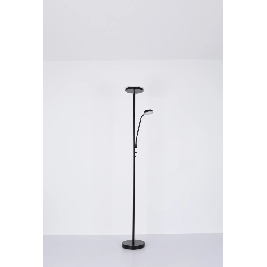 Globo - Ρυθμιζόμενο επιδαπέδιο φωτιστικό LED/18,5W/230V + LED/4,5W 3000K μαύρο