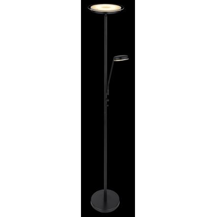 Globo - Ρυθμιζόμενο επιδαπέδιο φωτιστικό LED/18,5W/230V + LED/4,5W 3000K μαύρο