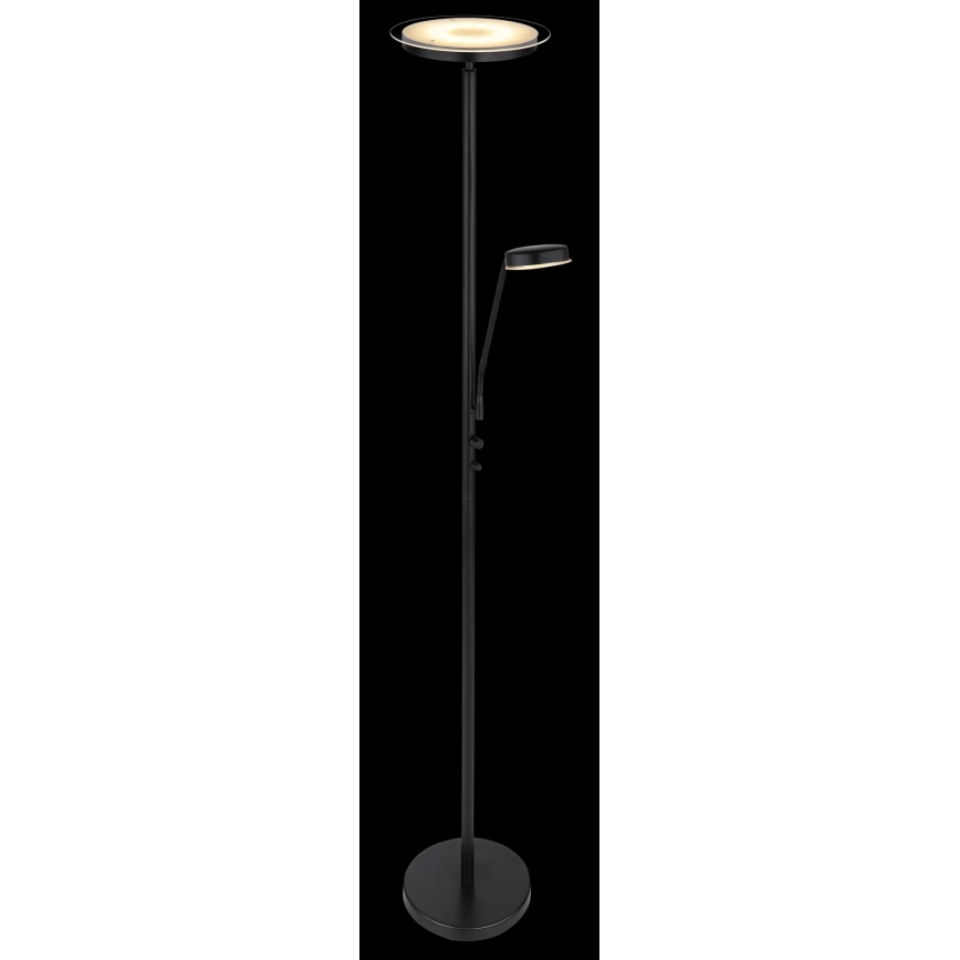 Globo - Ρυθμιζόμενο επιδαπέδιο φωτιστικό LED/18,5W/230V + LED/4,5W 3000K μαύρο