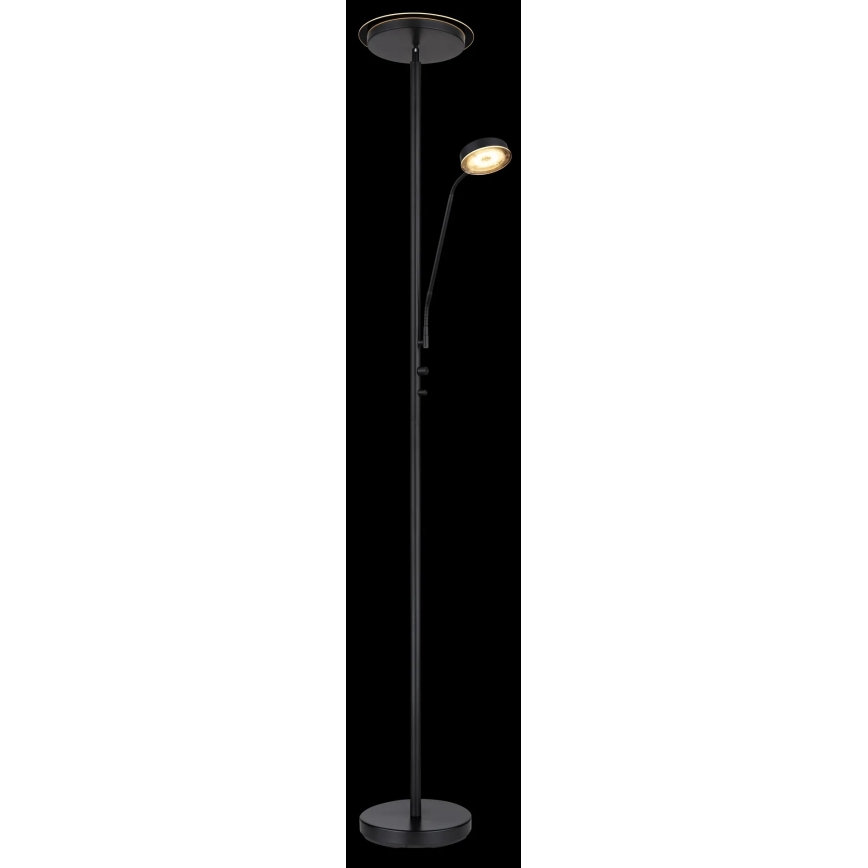 Globo - Ρυθμιζόμενο επιδαπέδιο φωτιστικό LED/18,5W/230V + LED/4,5W 3000K μαύρο