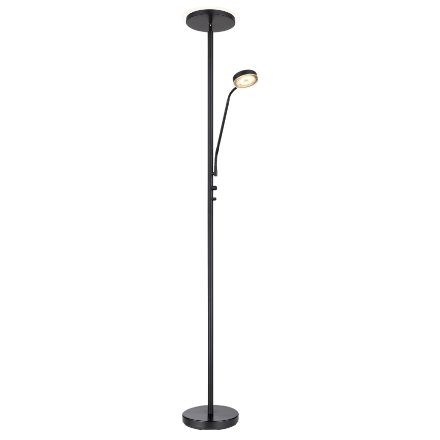 Globo - Ρυθμιζόμενο επιδαπέδιο φωτιστικό LED/18,5W/230V + LED/4,5W 3000K μαύρο