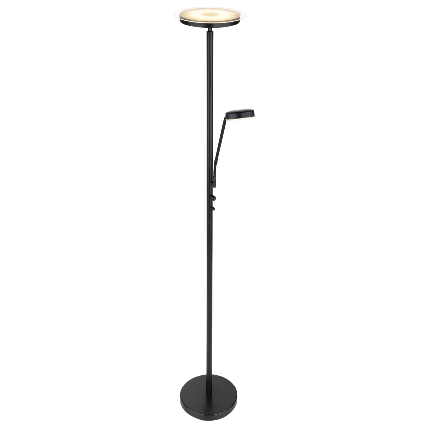 Globo - Ρυθμιζόμενο επιδαπέδιο φωτιστικό LED/18,5W/230V + LED/4,5W 3000K μαύρο