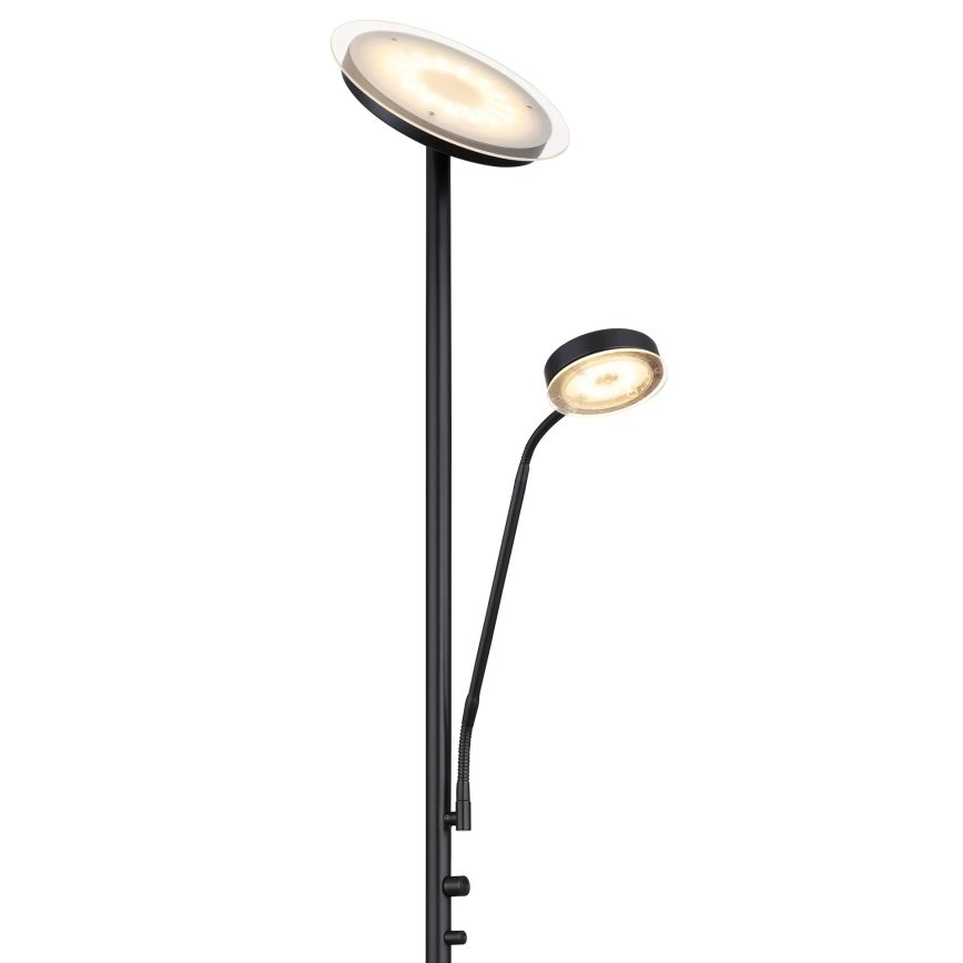 Globo - Ρυθμιζόμενο επιδαπέδιο φωτιστικό LED/18,5W/230V + LED/4,5W 3000K μαύρο