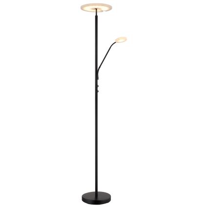 Globo - Ρυθμιζόμενο επιδαπέδιο φωτιστικό LED/28W/230V + LED/5W 3000K μαύρο