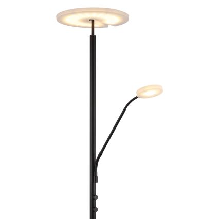 Globo - Ρυθμιζόμενο επιδαπέδιο φωτιστικό LED/28W/230V + LED/5W 3000K μαύρο