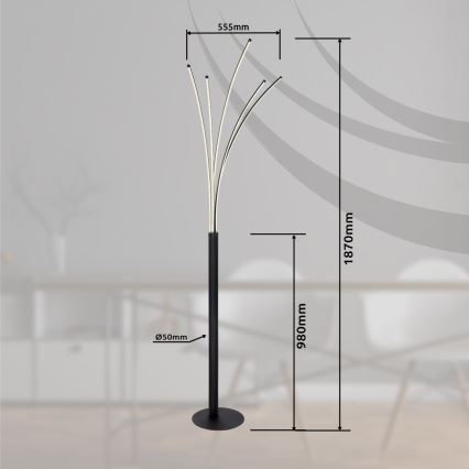 Globo - Ρυθμιζόμενο επιδαπέδιο φωτιστικό LED/36W/230V 3000-6000K Wi-Fi Tuya + τηλεχειριστήριο