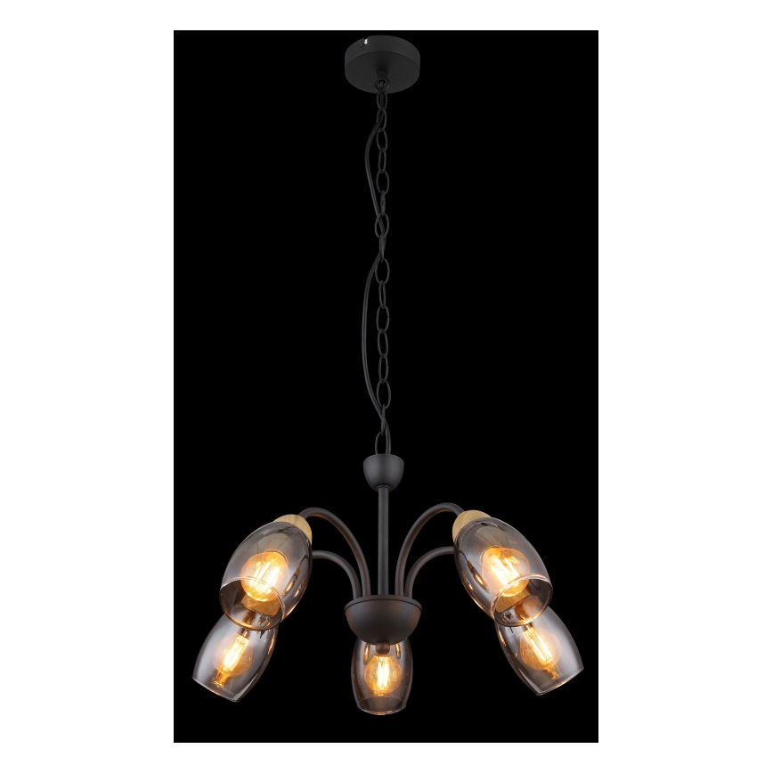 Globo - Πολύφωτο με αλυσίδα 5xE14/25W/230V