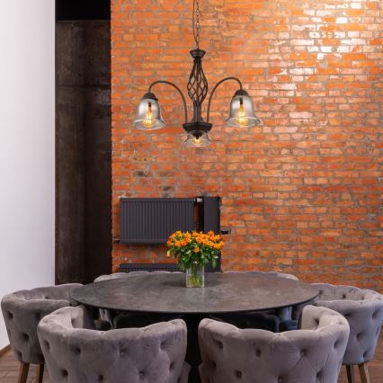 Globo - Πολύφωτο με αλυσίδα 3xE27/60W/230V