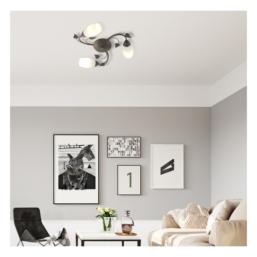 Globo - Πλαφονιέρα οροφής 3xE14/40W/230V