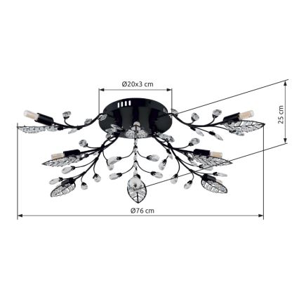 Globo - Φωτιστικό οροφής 8xG9/5W/230V, διάμετρος 76 εκ.