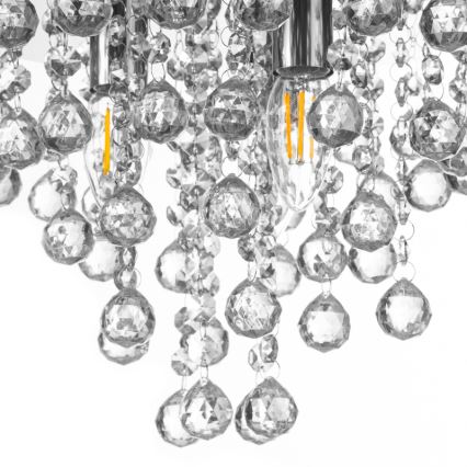 Globo - Φωτιστικό οροφής 3xE14/40W/230V διάμετρος 38 cm γυαλιστερό χρώμιο