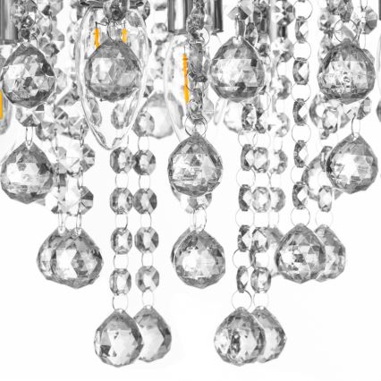 Globo - Φωτιστικό οροφής 5xE14/40W/230V διάμετρος 46 cm γυαλιστερό χρώμιο