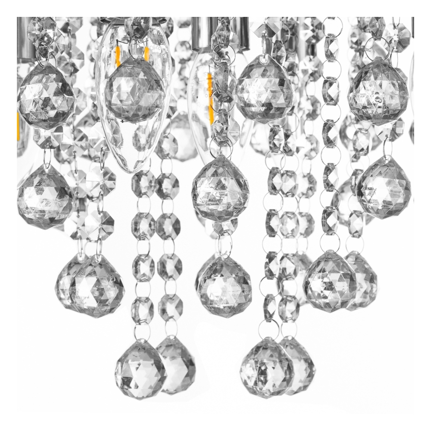 Globo - Φωτιστικό οροφής 5xE14/40W/230V διάμετρος 46 cm γυαλιστερό χρώμιο