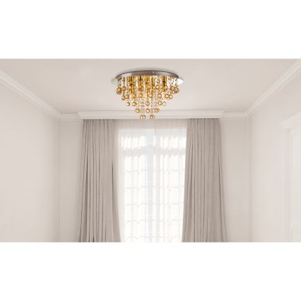 Globo - Φωτιστικό οροφής 5xE14/40W/230V διάμετρος 46 cm χρυσό