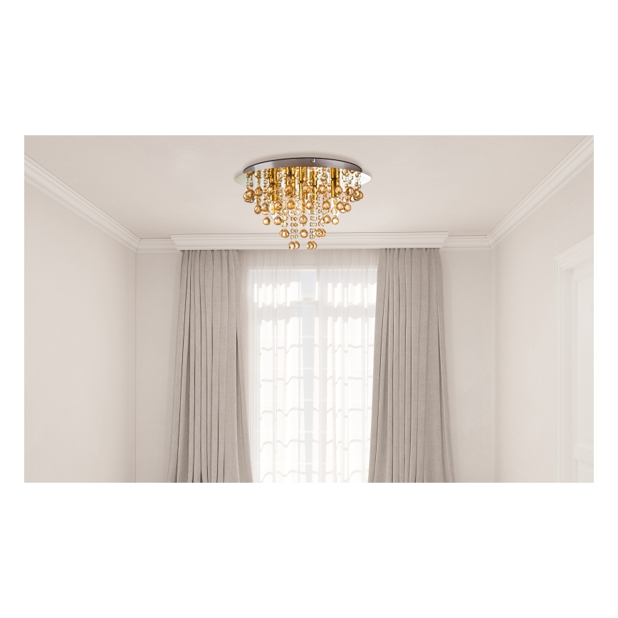 Globo - Φωτιστικό οροφής 5xE14/40W/230V διάμετρος 46 cm χρυσό