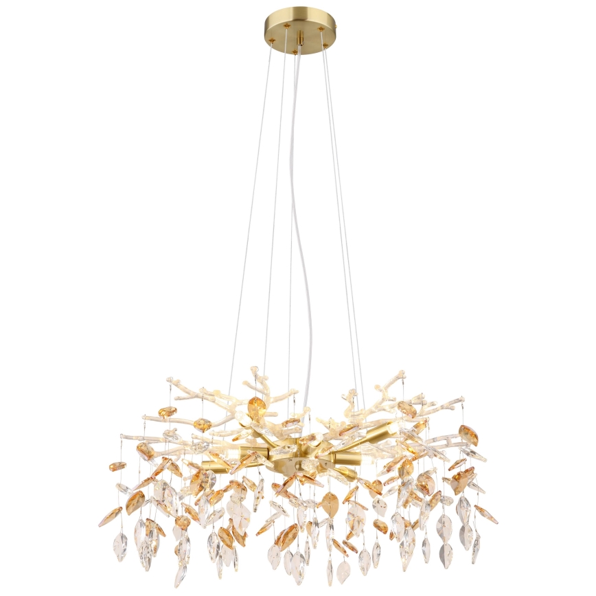 Globo - Κρεμαστό φωτιστικό οροφής 8xG9/8W/230V διάμετρος 61 cm χρυσό
