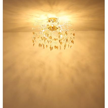 Globo - Κρεμαστό φωτιστικό σε ράβδο 8xG9/8W/230V χρυσό