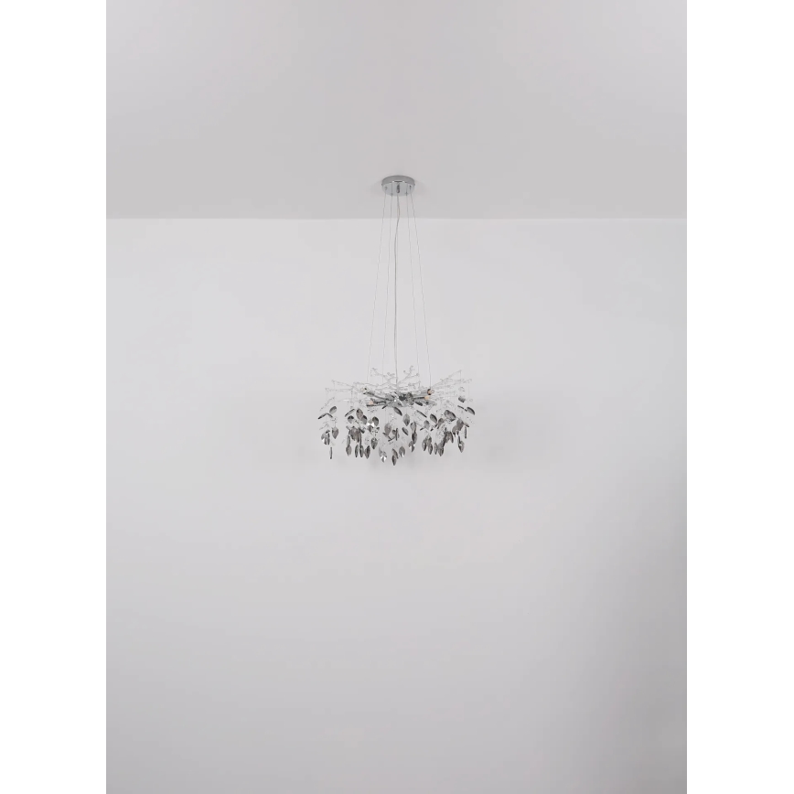 Globo - Κρεμαστό φωτιστικό οροφής 8xG9/8W/230V διάμετρος 61 cm γυαλιστερό χρώμιο