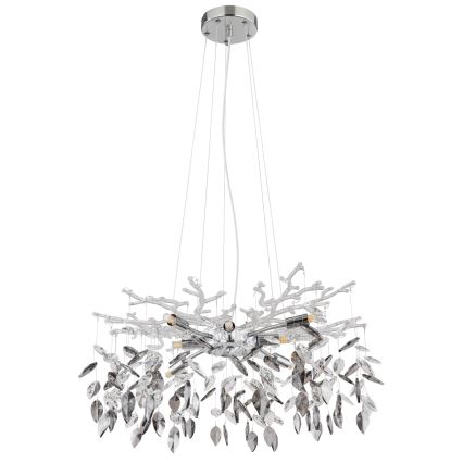Globo - Κρεμαστό φωτιστικό οροφής 8xG9/8W/230V διάμετρος 61 cm γυαλιστερό χρώμιο
