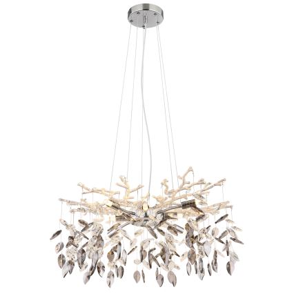 Globo - Κρεμαστό φωτιστικό οροφής 8xG9/8W/230V διάμετρος 61 cm γυαλιστερό χρώμιο