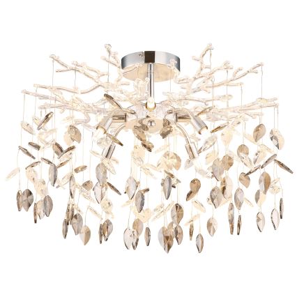 Globo - Κρεμαστό φωτιστικό με ράβδο 8xG9/8W/230V γυαλιστερό χρώμιο