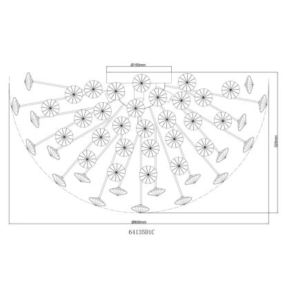 Globo - Φωτιστικό οροφής LED 6xG9/3,5W/230V διάμετρος 60 cm γυαλιστερό χρώμιο