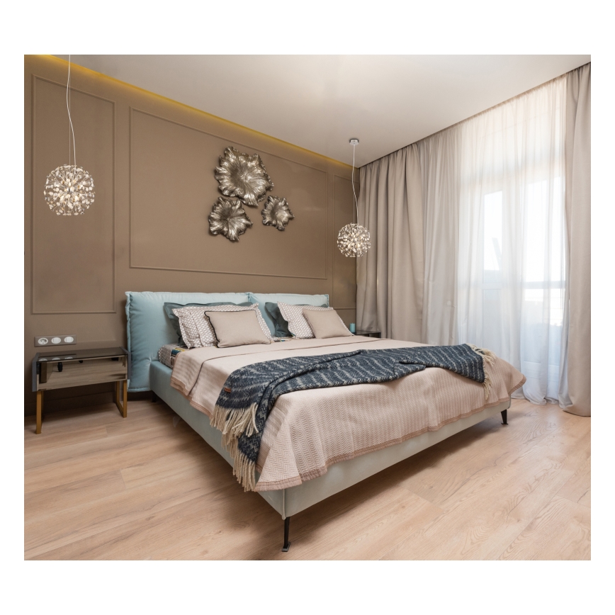 Globo - LED πολυέλαιος σε καλώδιο 8xG9/3,5W/230V γυαλιστερό χρώμιο