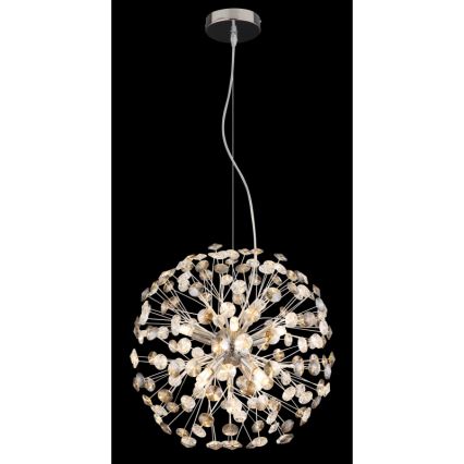 Globo - LED πολυέλαιος σε καλώδιο 8xG9/3,5W/230V γυαλιστερό χρώμιο