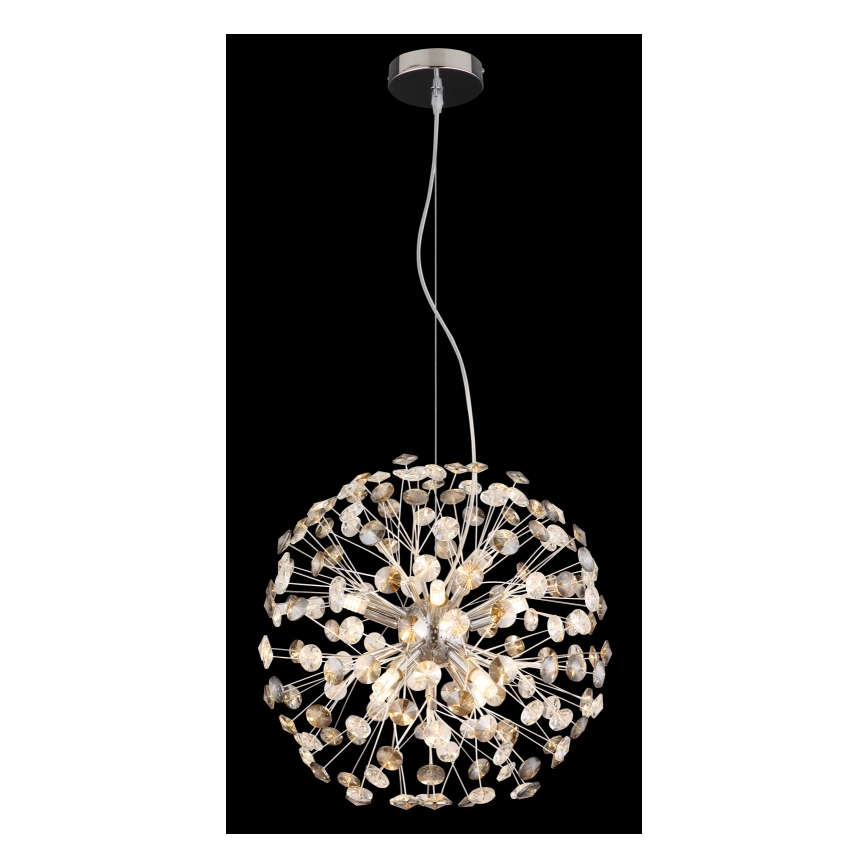 Globo - LED πολυέλαιος σε καλώδιο 8xG9/3,5W/230V γυαλιστερό χρώμιο