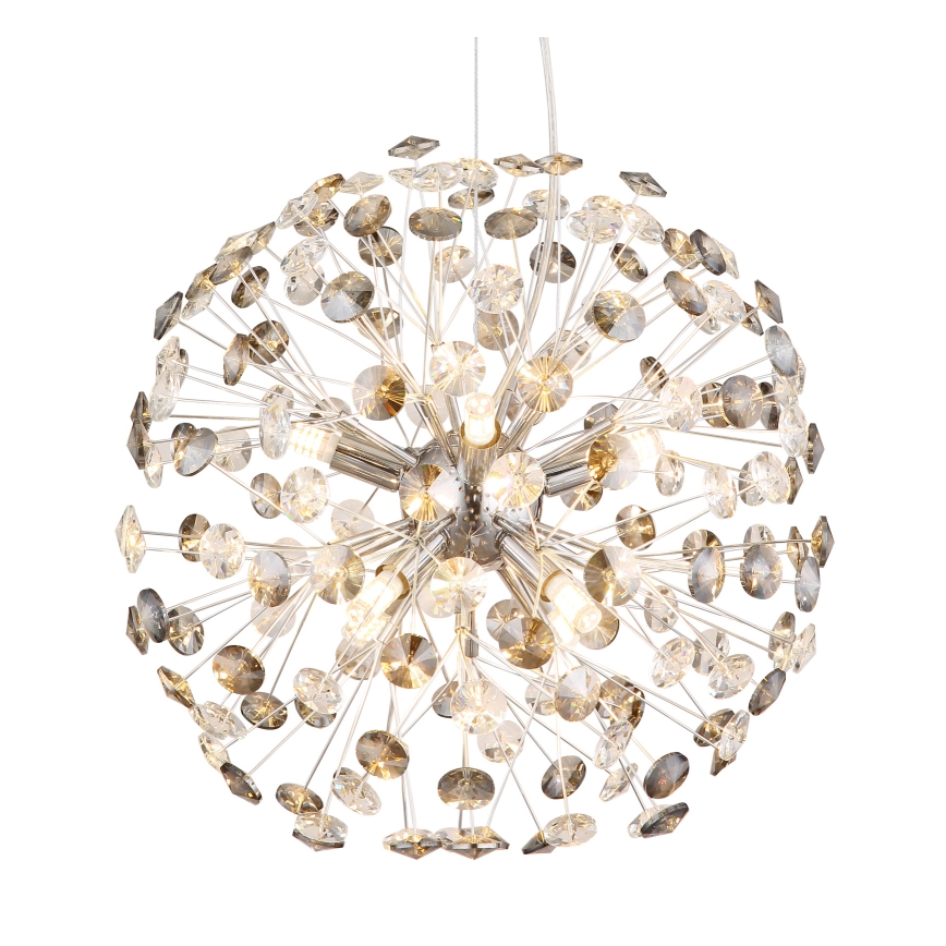 Globo - LED πολυέλαιος σε καλώδιο 8xG9/3,5W/230V γυαλιστερό χρώμιο